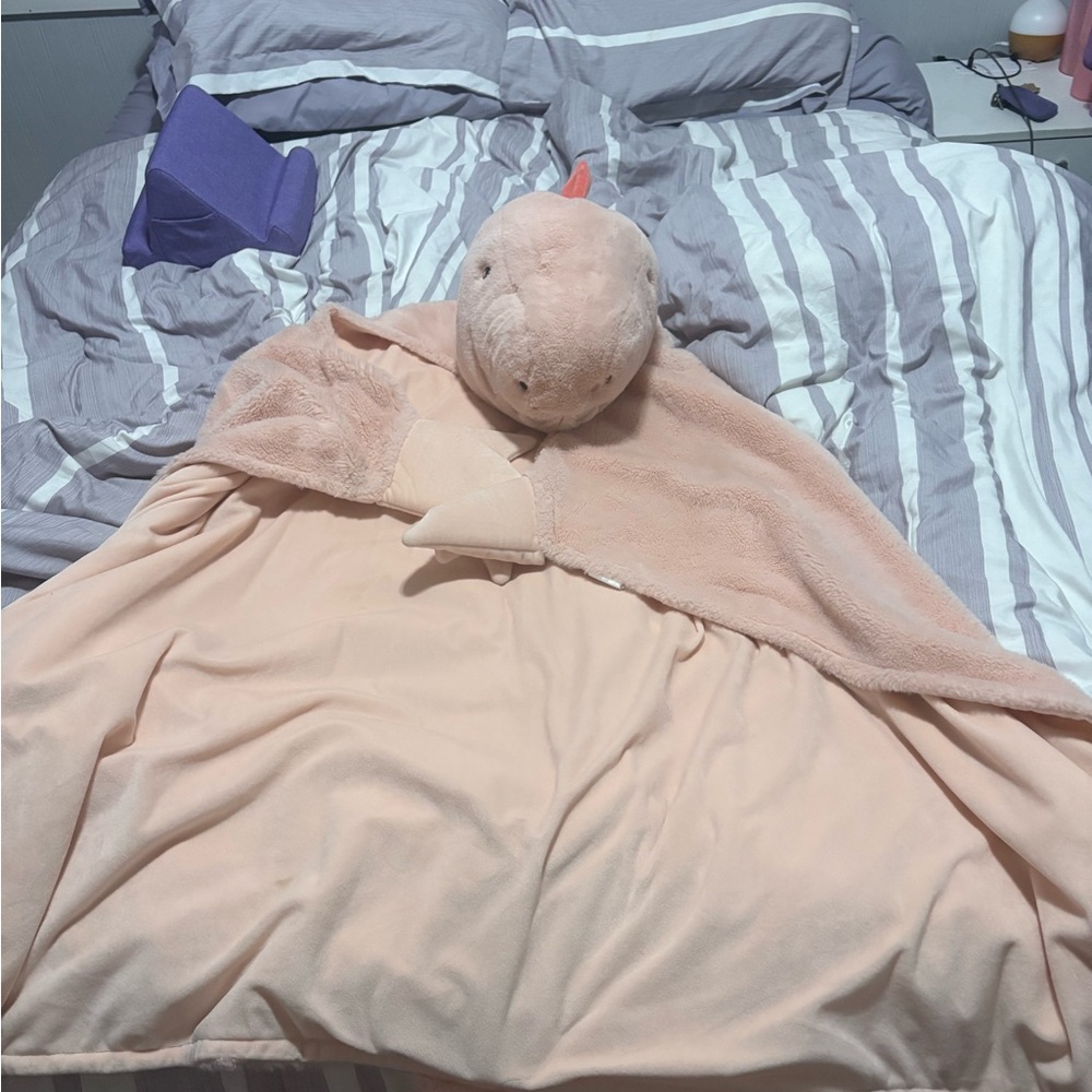 Plush Dinosaur Hooded Blanket